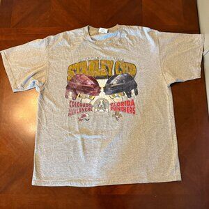 vtg1996 NHL Stanley Cup Tee XXL Lee Sport Colorado Avalanche vs Florida Panthers